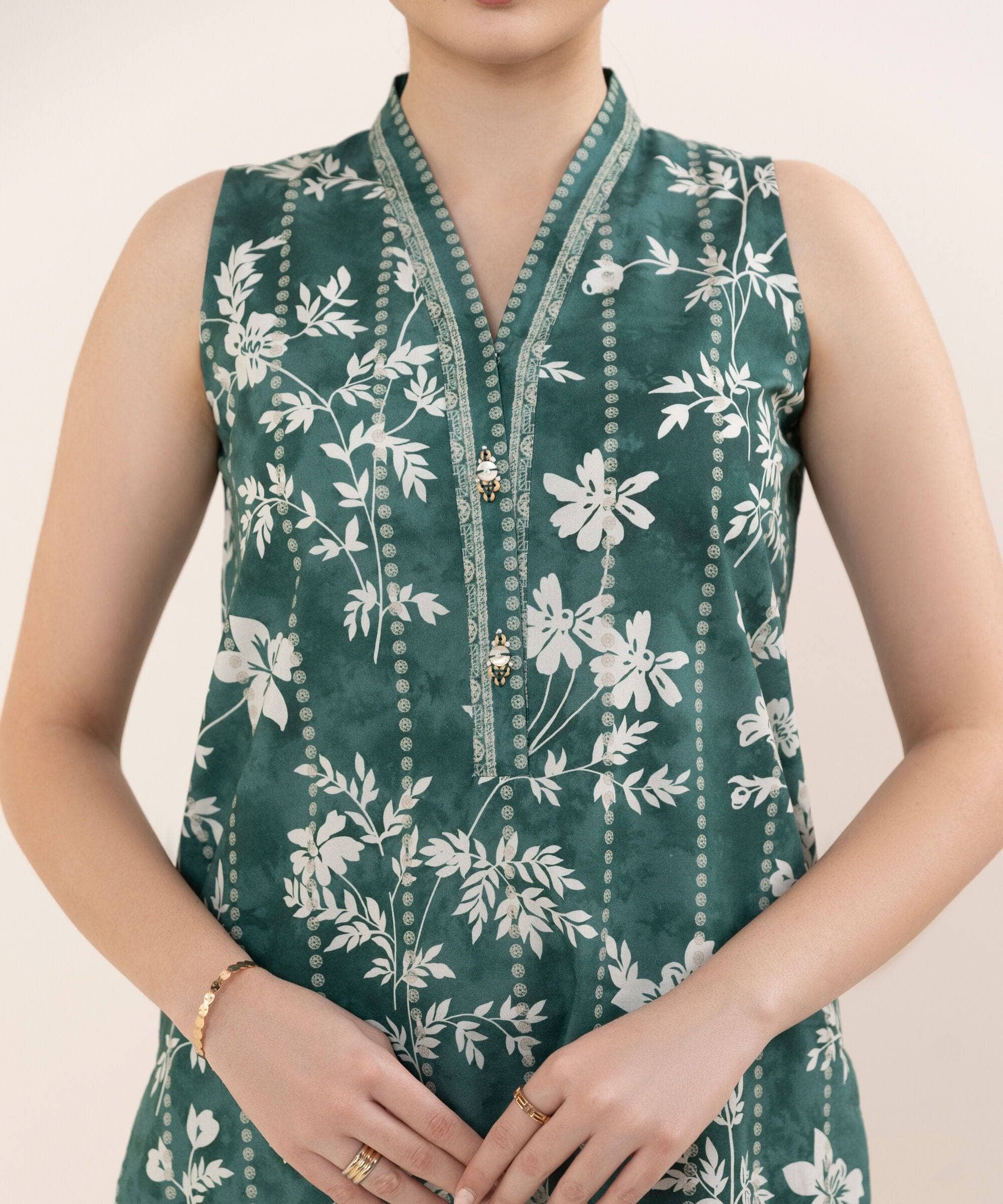 Sapphire Intermix 25/Vol 2/Printed Cotton Suit/Green