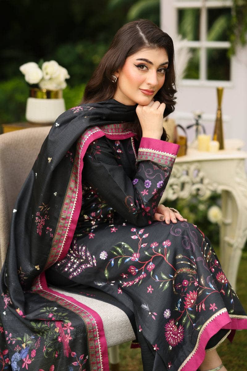 Rang Rasiya Luxe Silk/Hand Work/Farwa/Carbon