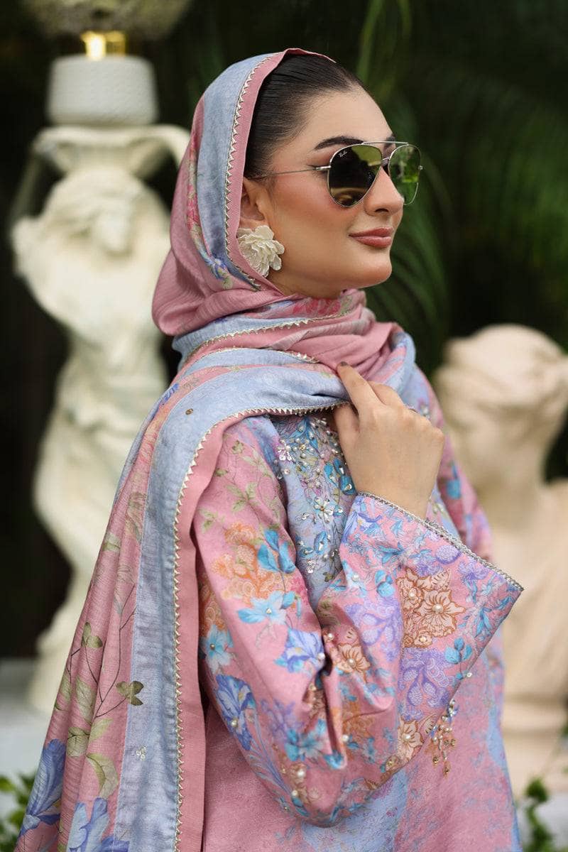 Rang Rasiya Luxe Silk/Hand Work/Malisa/Flamingo