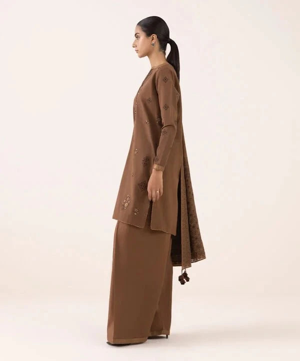 Restocked/Sapphire Intermix 25/Vol 2/Embroideried Dobby Suit/Brown