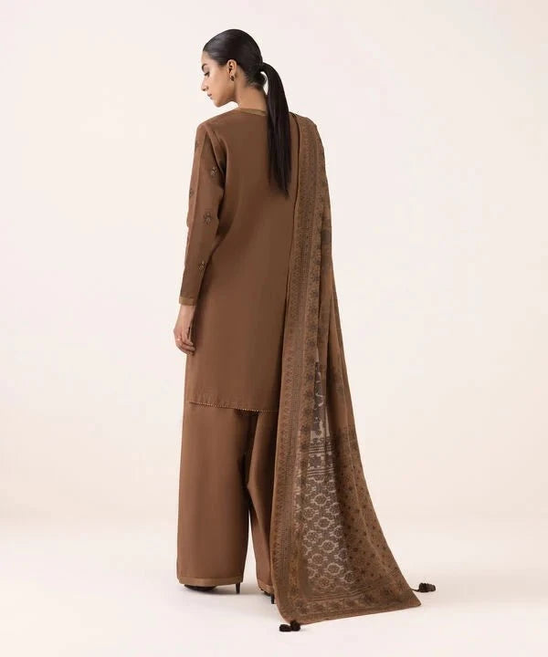 Restocked/Sapphire Intermix 25/Vol 2/Embroideried Dobby Suit/Brown