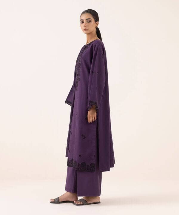 Sapphire Intermix 25/Vol 2/Embroideried Dobby Suit/Purple