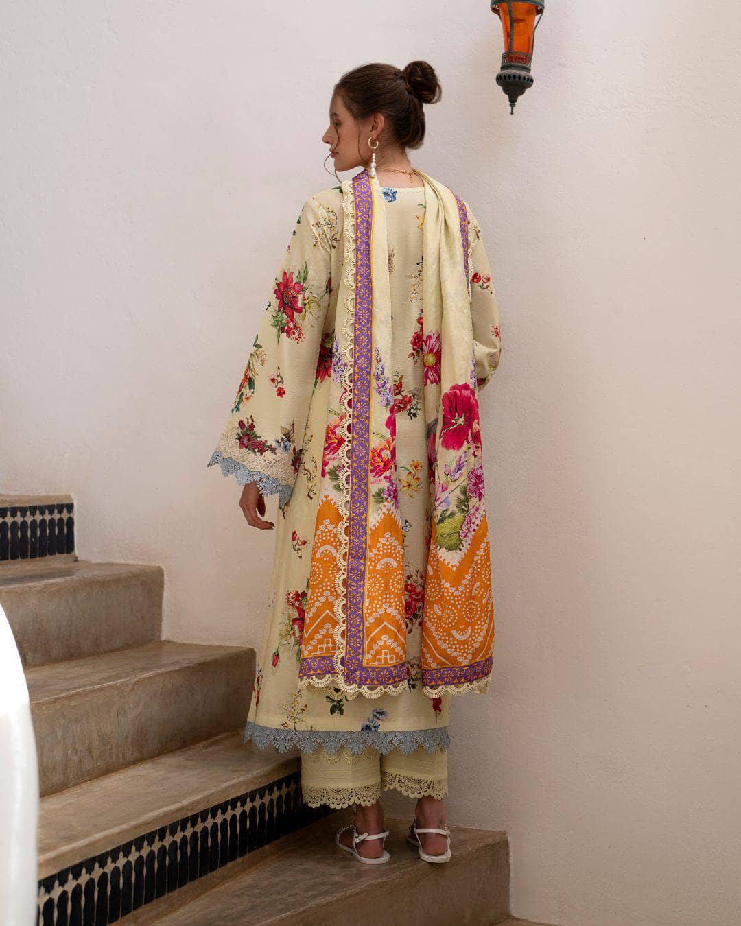 Restocked/Afsana Lawn by Nofha Official/Moonlight/Silk Dupatta