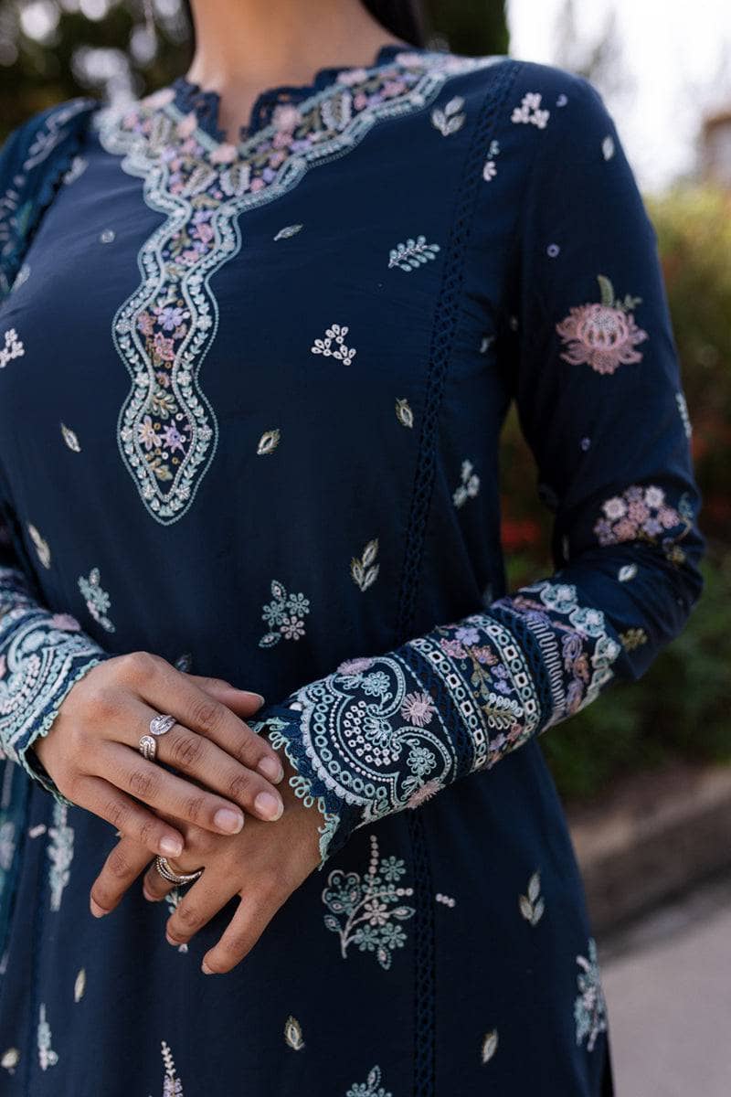 Qalamkar Q Line Lawn 25/QM-01 Bleu