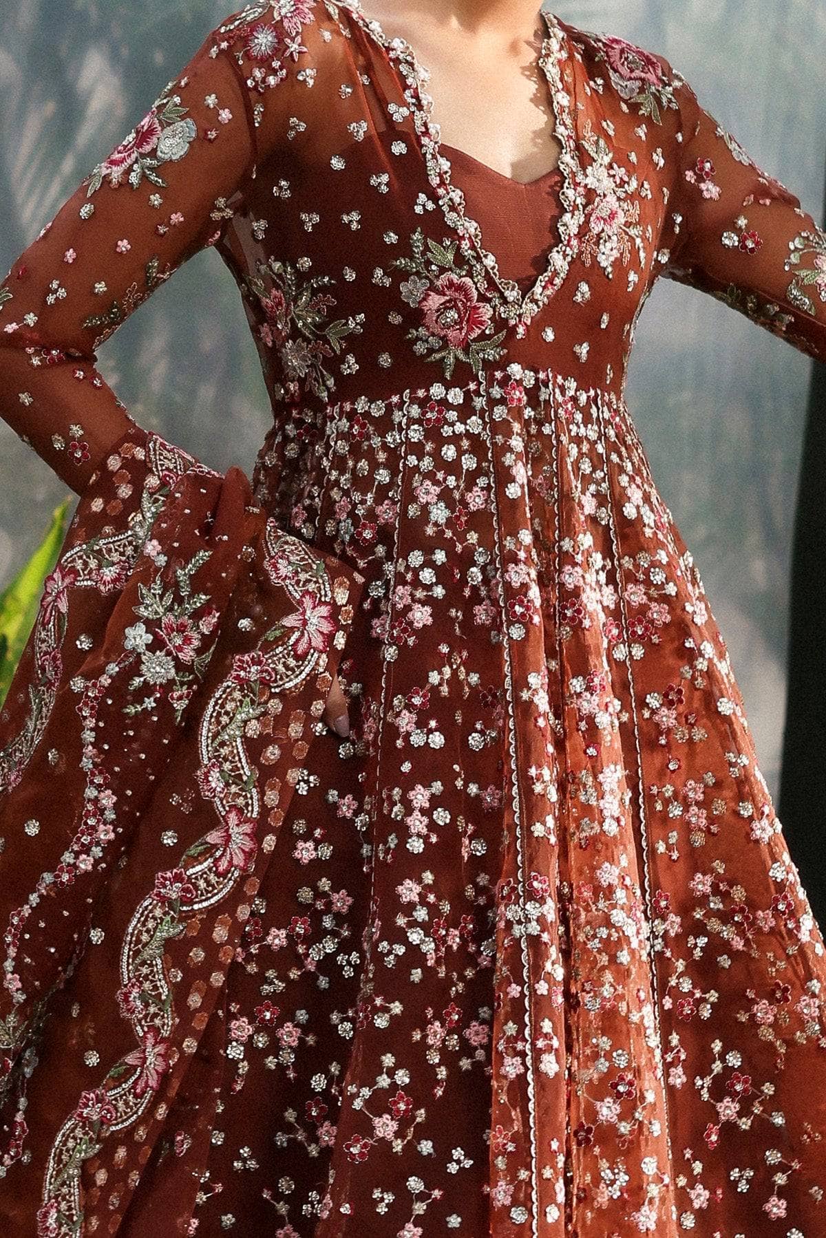 Afrozeh La Fuchsia 25/Shale/02/Rust