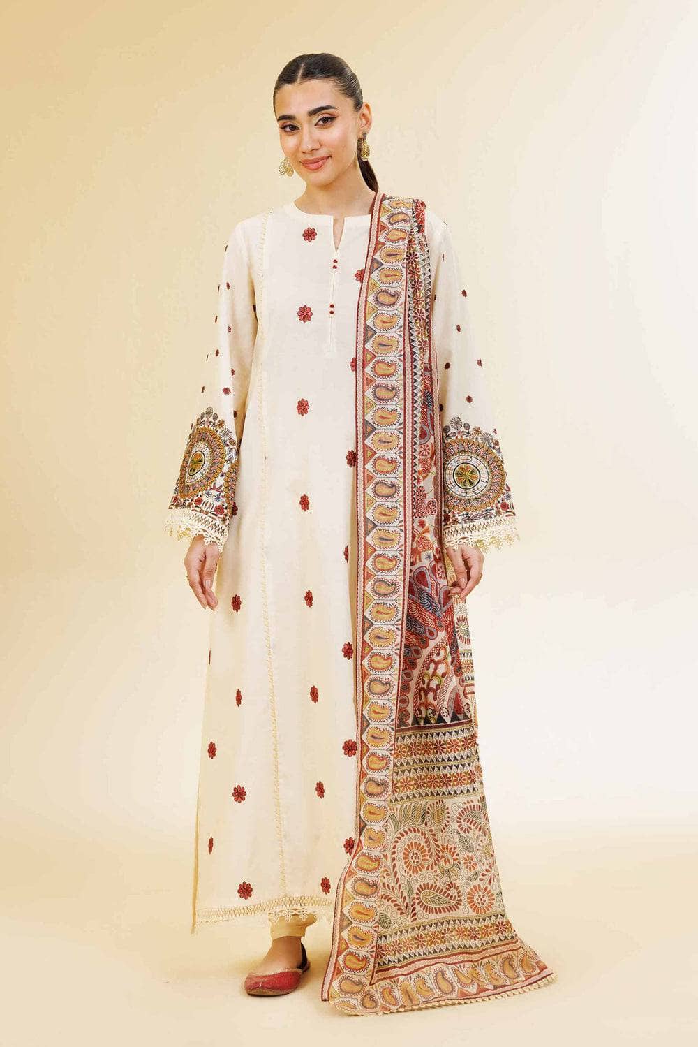 Nishat 3 Piece -Digital Printed Embroidered Suit - 42501582