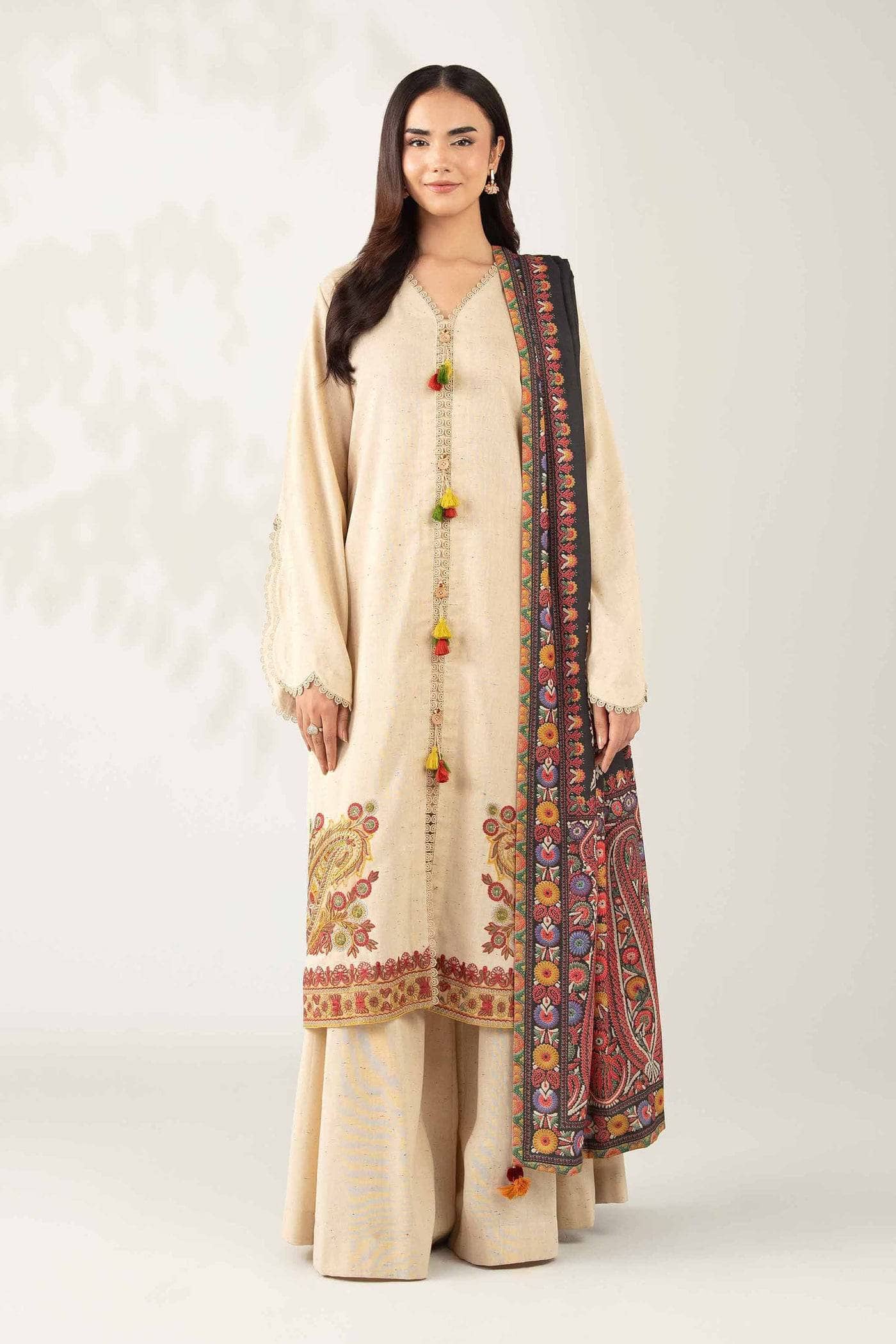 Nishat Winter 25/Digital Printed Embroidered Suit - 42502602/Multi Neps