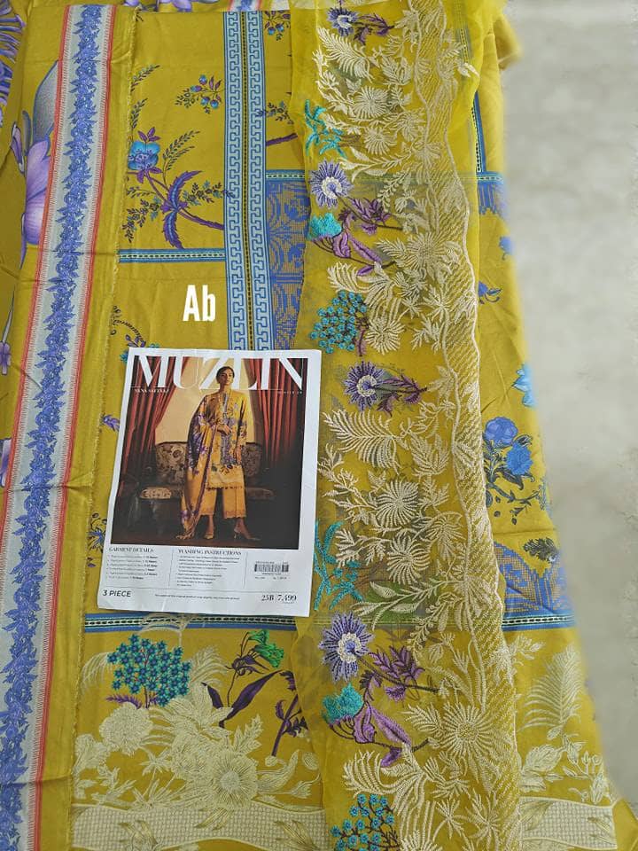 Open Pic/Sana Safinaz Muzlin Fall Edit/25B/Linen Dupatta