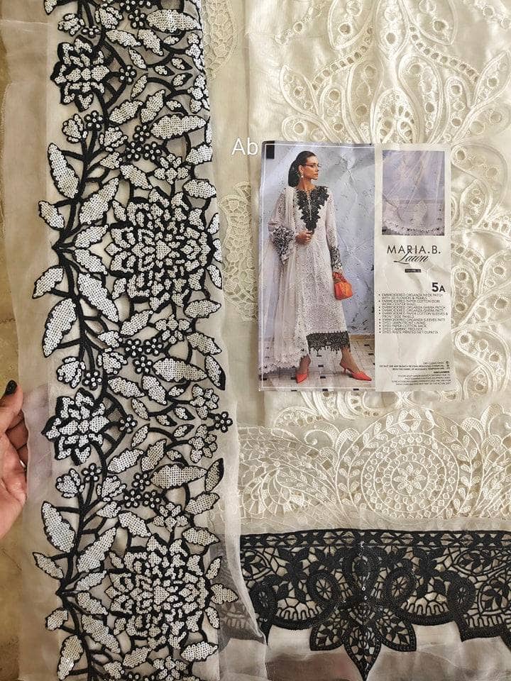 Open Pic/Maria B Luxury Lawn 25/5A/Off White