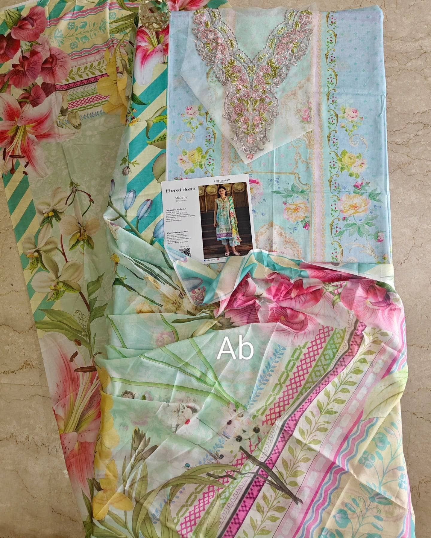 Open Pic/Roheenaz Ethereal Blooms/Mistelle/Silk Dupatta