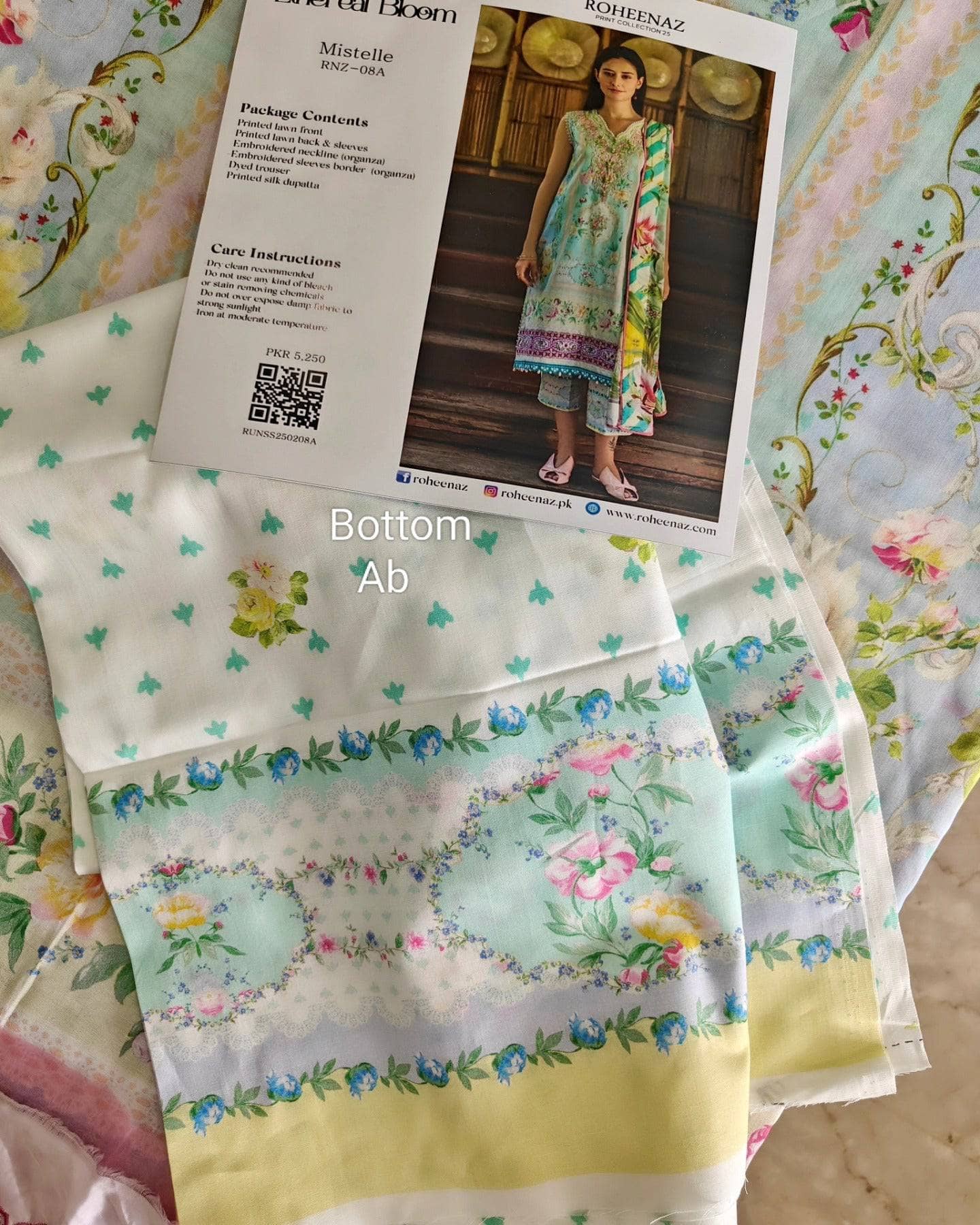 Open Pic/Roheenaz Ethereal Blooms/Mistelle/Silk Dupatta