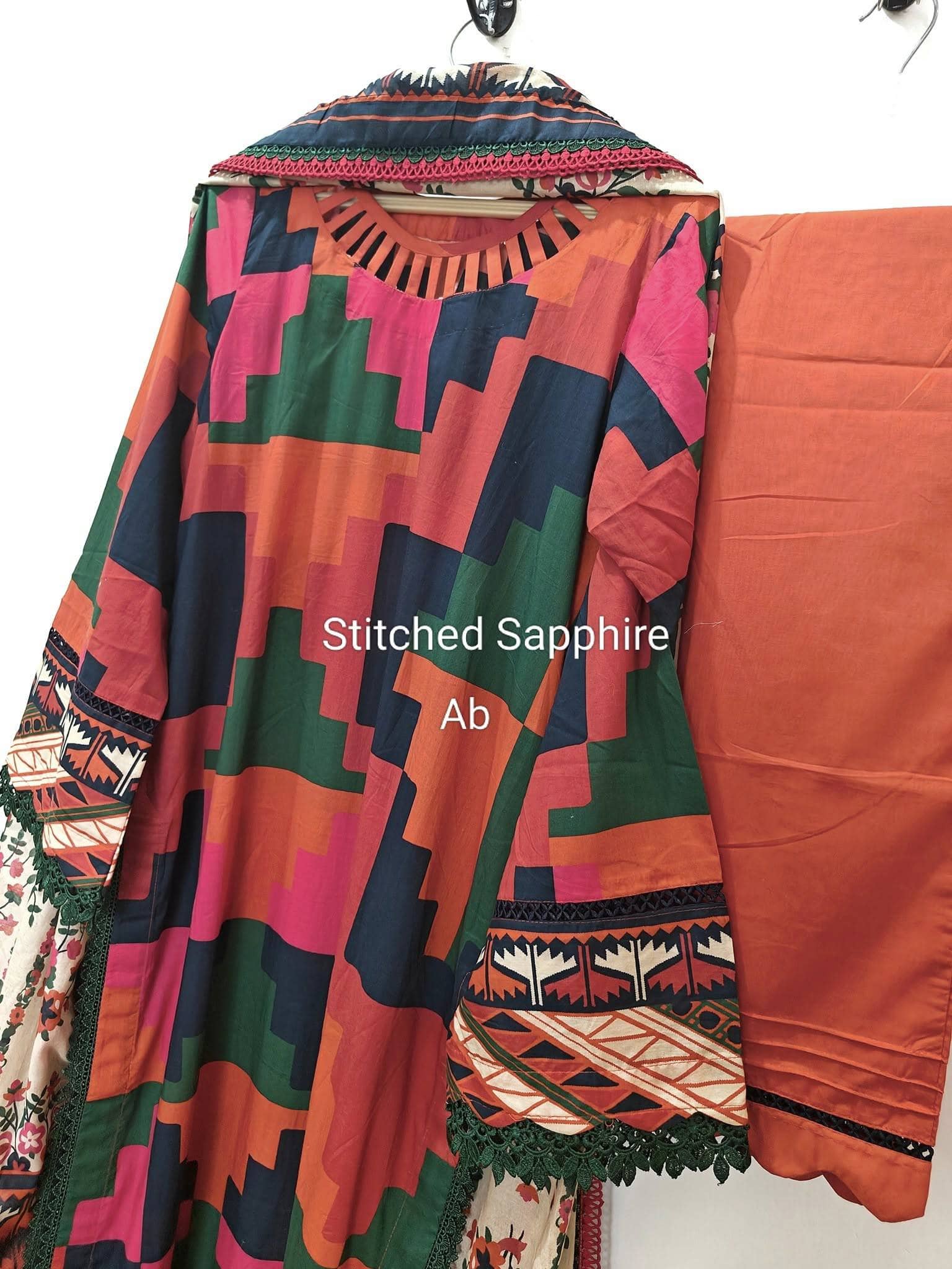 Stitched/Stitched Sapphire Eid/Customized Stitched/Size-40/Medium