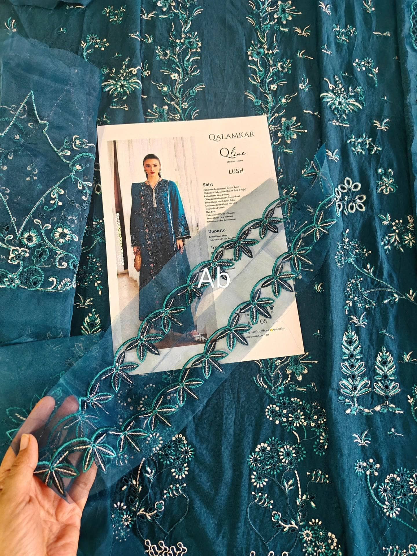 Open Pic/Qalamkar Q Line Linen 25/Lush/KL 05