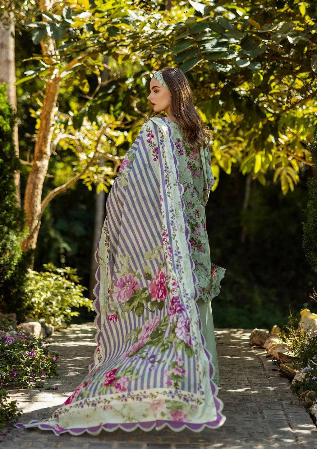 Restocked/Elaf Chikankari/ELK-03A FLOREALE/Mint Green