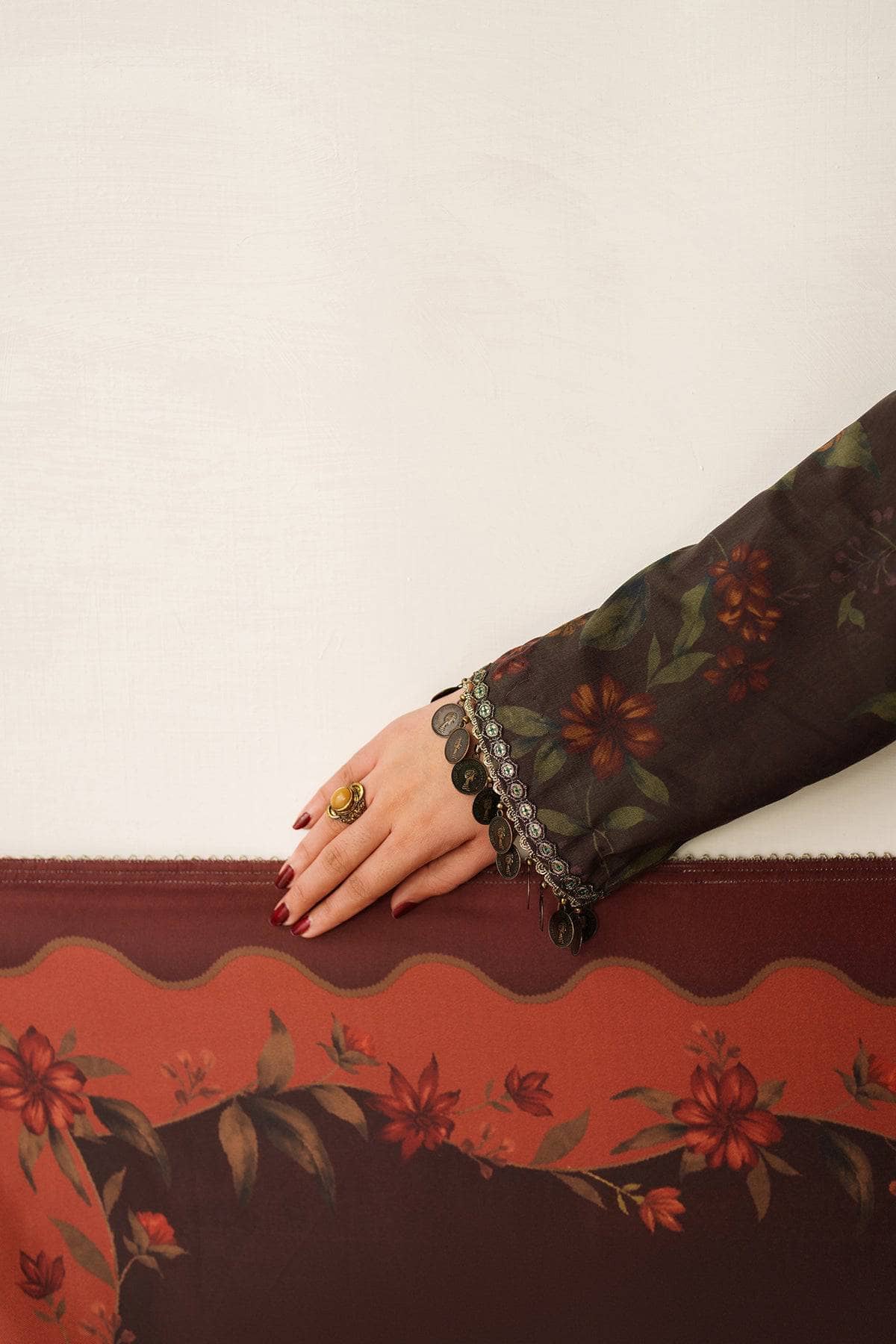 Baroque Exclusive Winter Fall Collection/EMBROIDERED VISCOSE SILK UF-4279