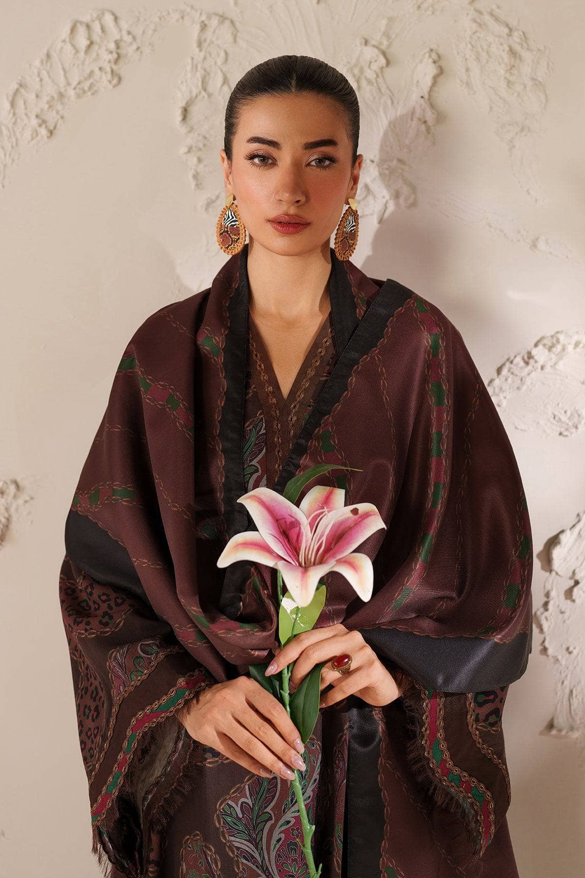 Baroque Exclusive Winter Fall Collection/EMBROIDERED VISCOSE SILK UF-4288