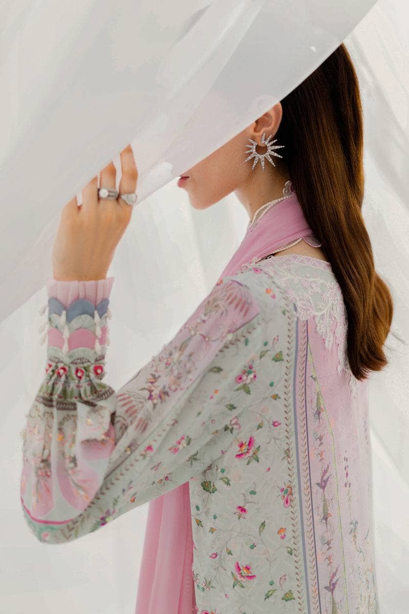 Restocked/Qalamkar Luxe Silk/LK-07 IDA/Hand Work