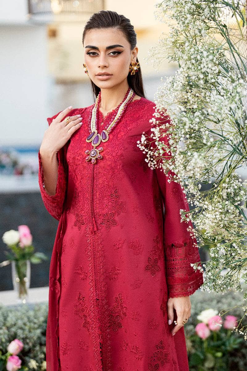 Qalamkar Luxury Lawn 25 Eid Looks/CS-02 LERA/Chiffon Dupatta