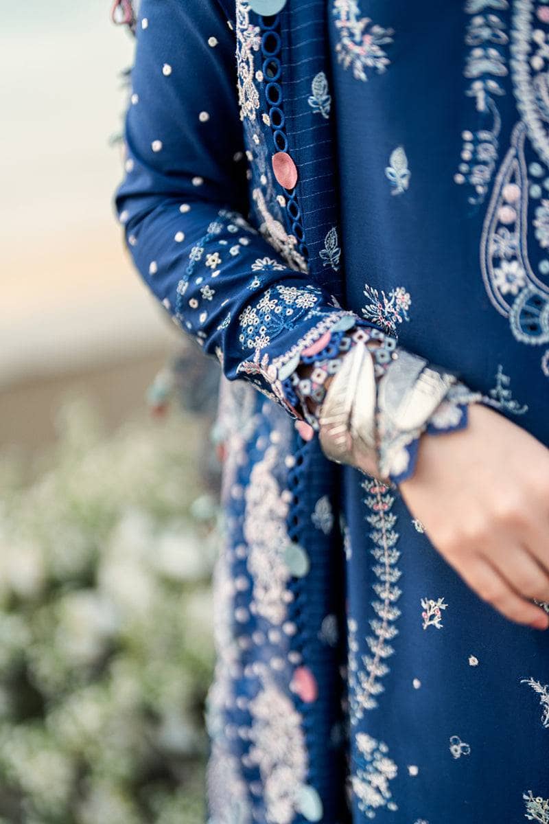 Restocked/Qalamkar Sahil Luxury Lawn 25/FK-05 AURORA