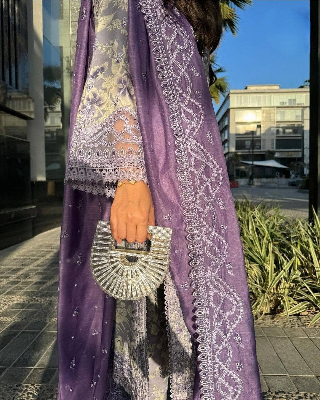 Spotted in Afrozeh Summer Together Lawnkari/Wisteria/Lilac