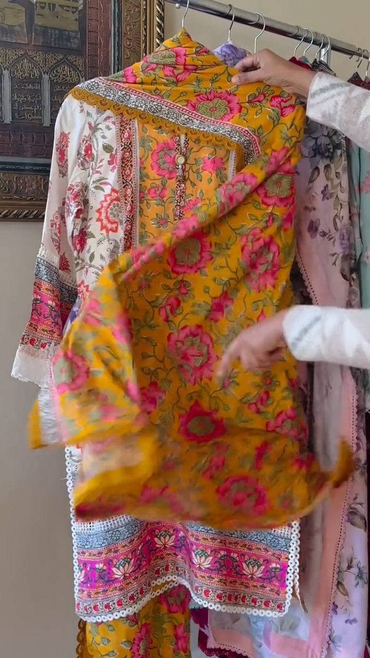 Stitched Look of Unstitched Sana Safinaz Mahay Fall Edit/Shirt Dupatta/5A/Size - S M L XL