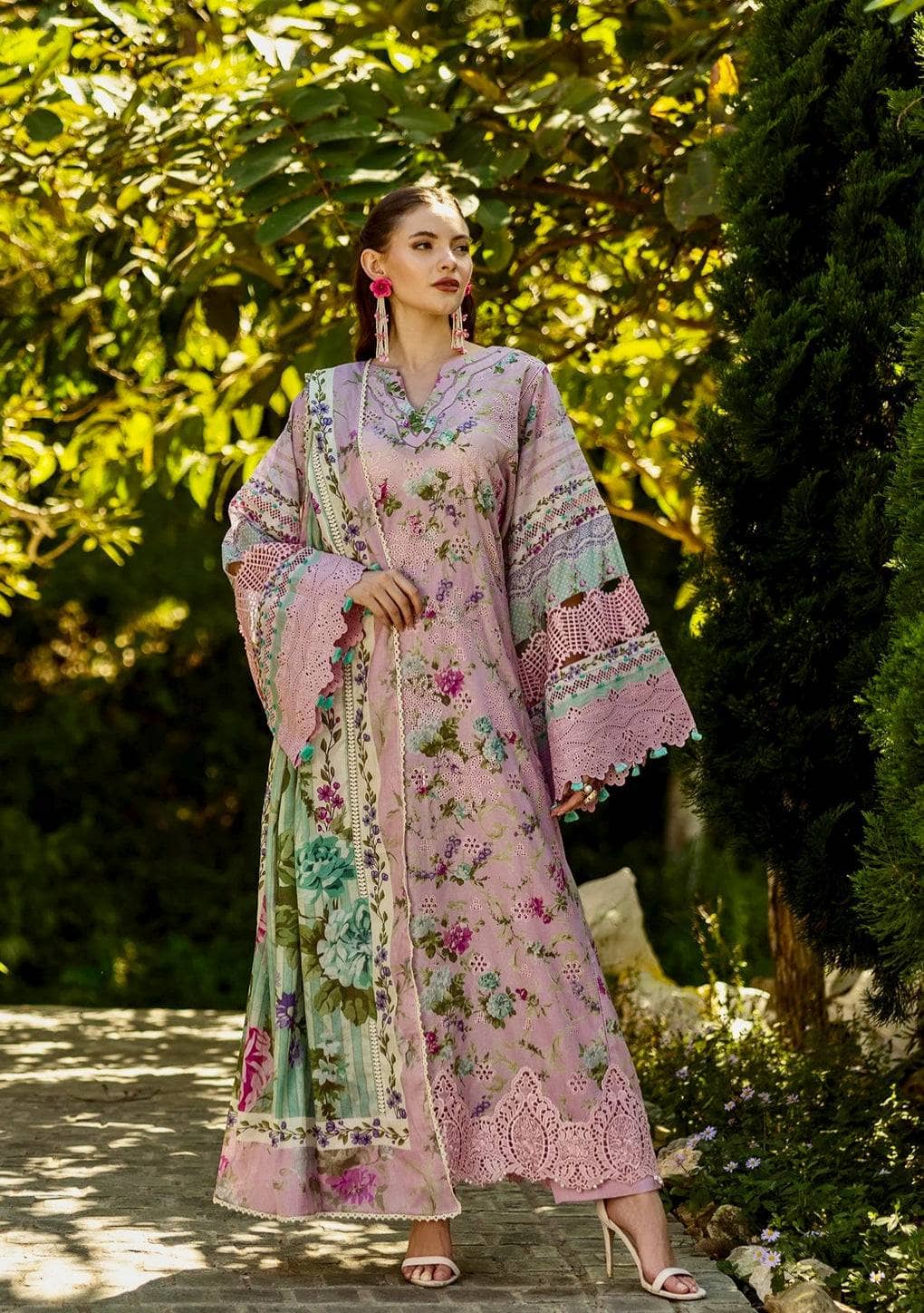 Elaf Chikankari/ELK-03B PRINCESS ROSE/Pink