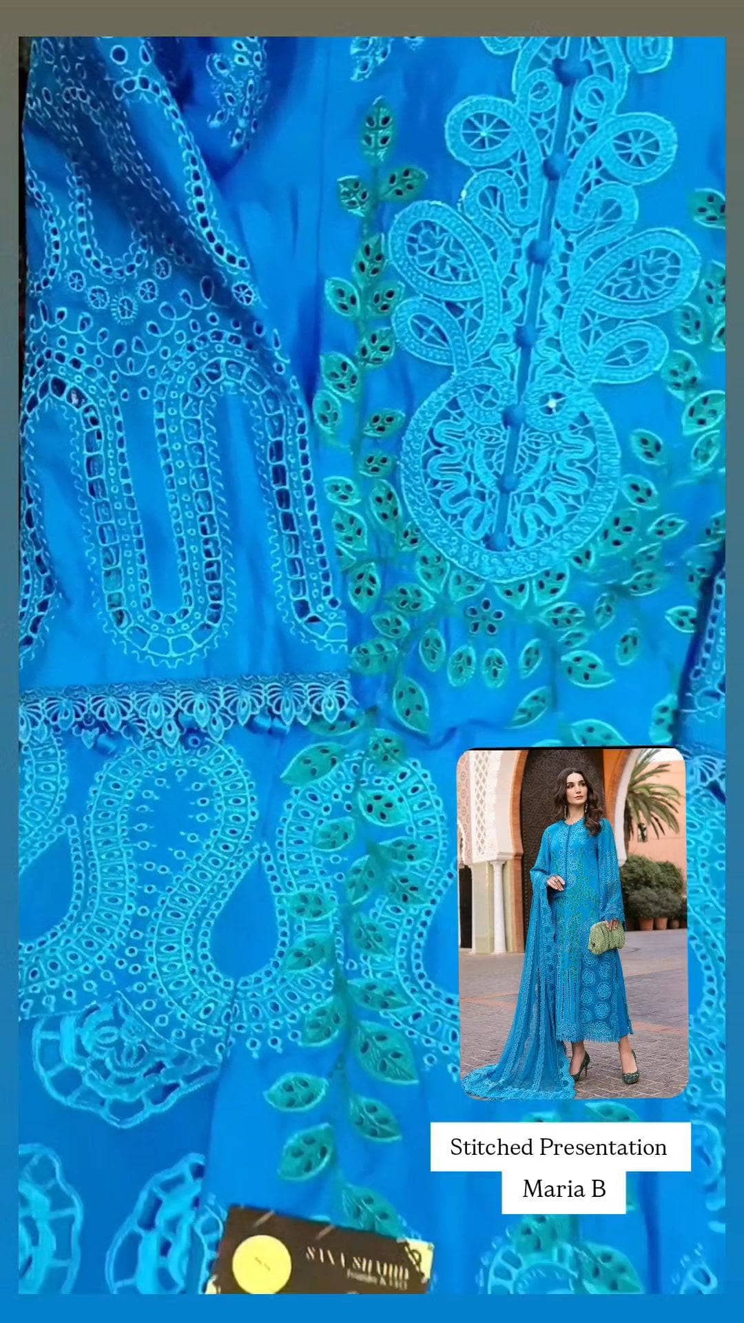 Stitched Look of Unstitched Maria B Luxury Lawn 25/3 B/Size - XL L M S