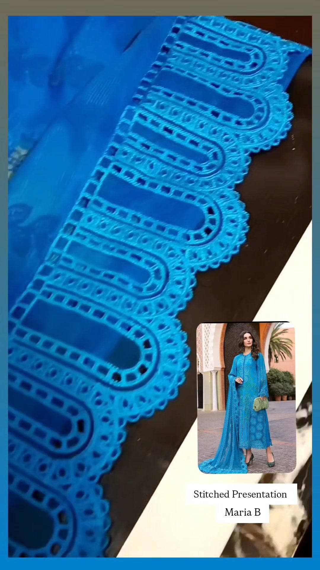 Stitched Look of Unstitched Maria B Luxury Lawn 25/3 B/Size - XL L M S