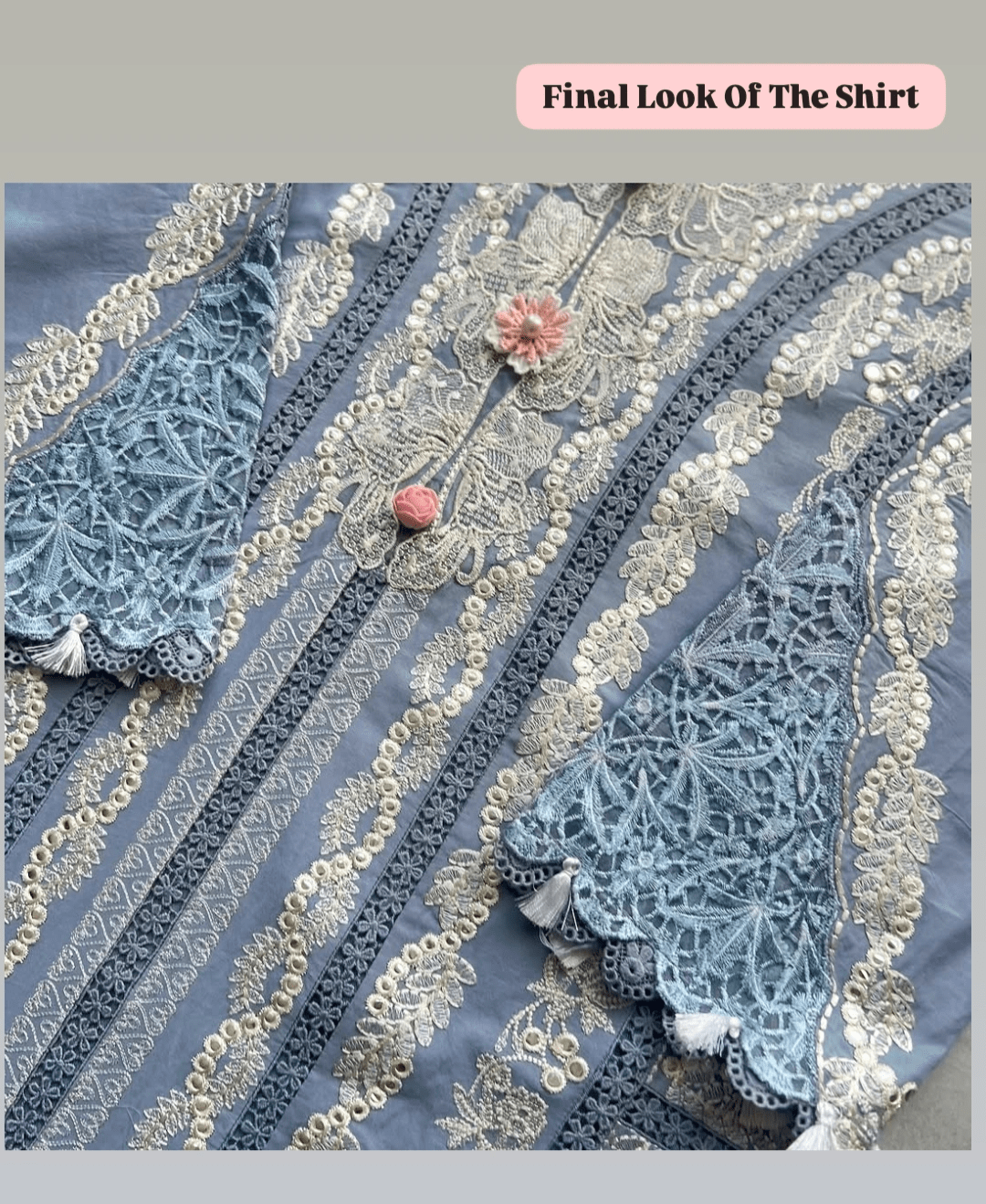 Stitched Look of Unstitched Saira Shakira Lawn 25/NADINE-A/Periwinkle /Size - XL L M S