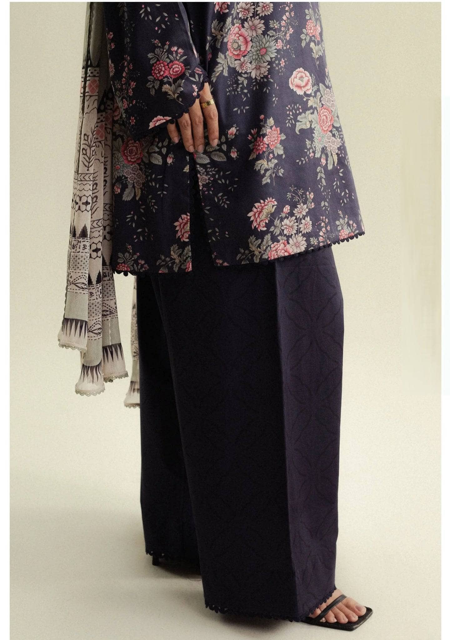 Zara Shahjahan Coco Prints 25/Fall Edit/Aster-4A/Aster-4A/Blue