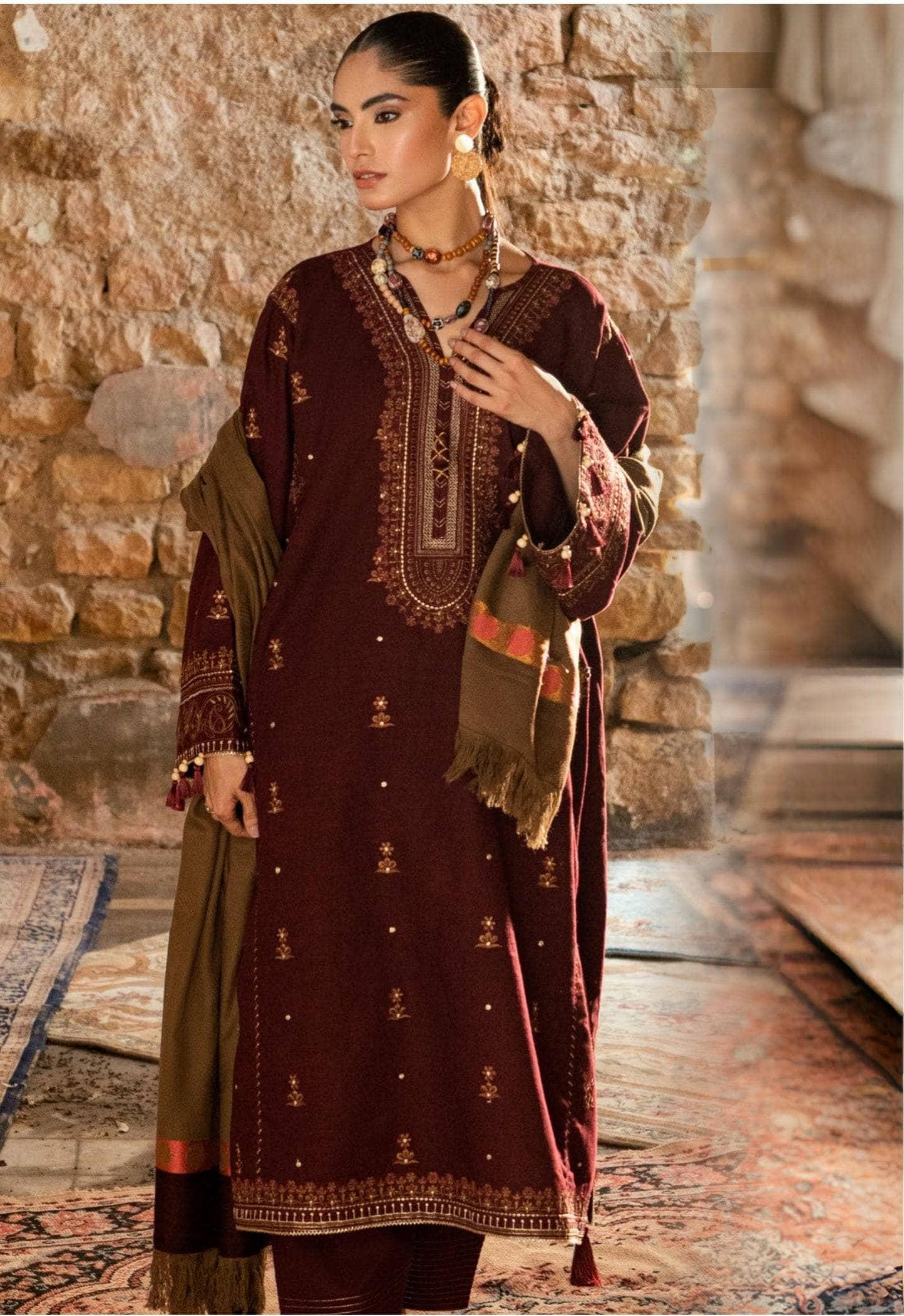 Gul Ahmed Luxe Winter/AP 52022/Pashmina Shawl