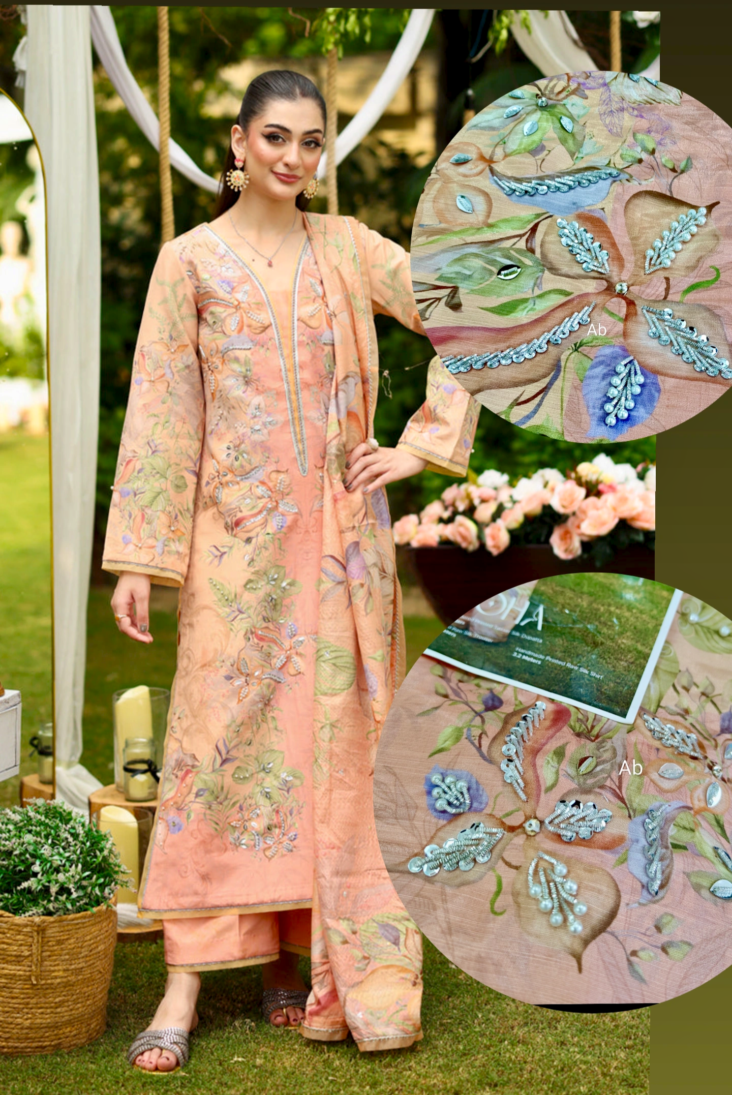 Open Pic/Rang Rasiya Luxe Silk/Hand Work/Soha