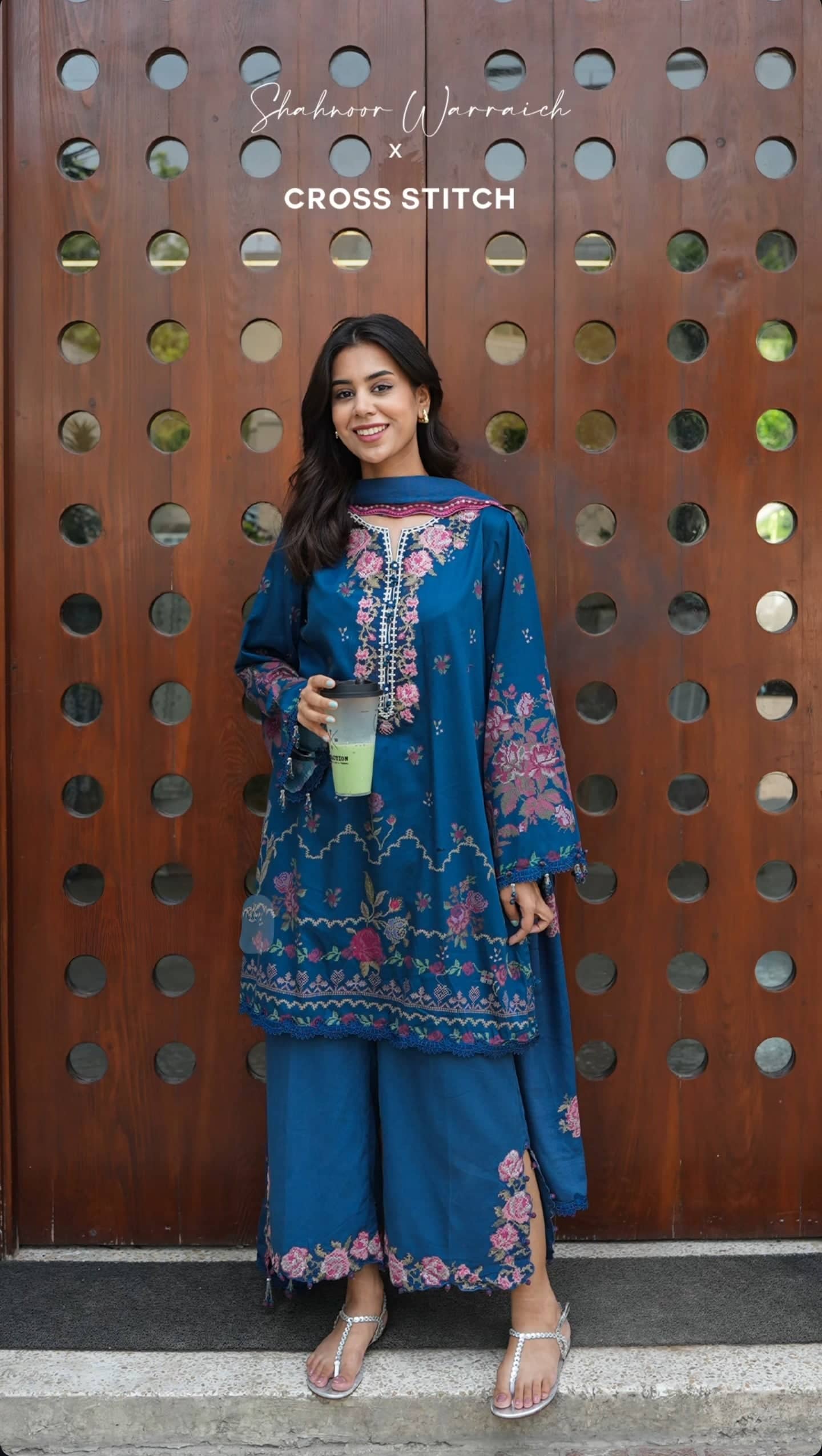 Spotted in Cross Stitch Cotton Satin 25/Blue