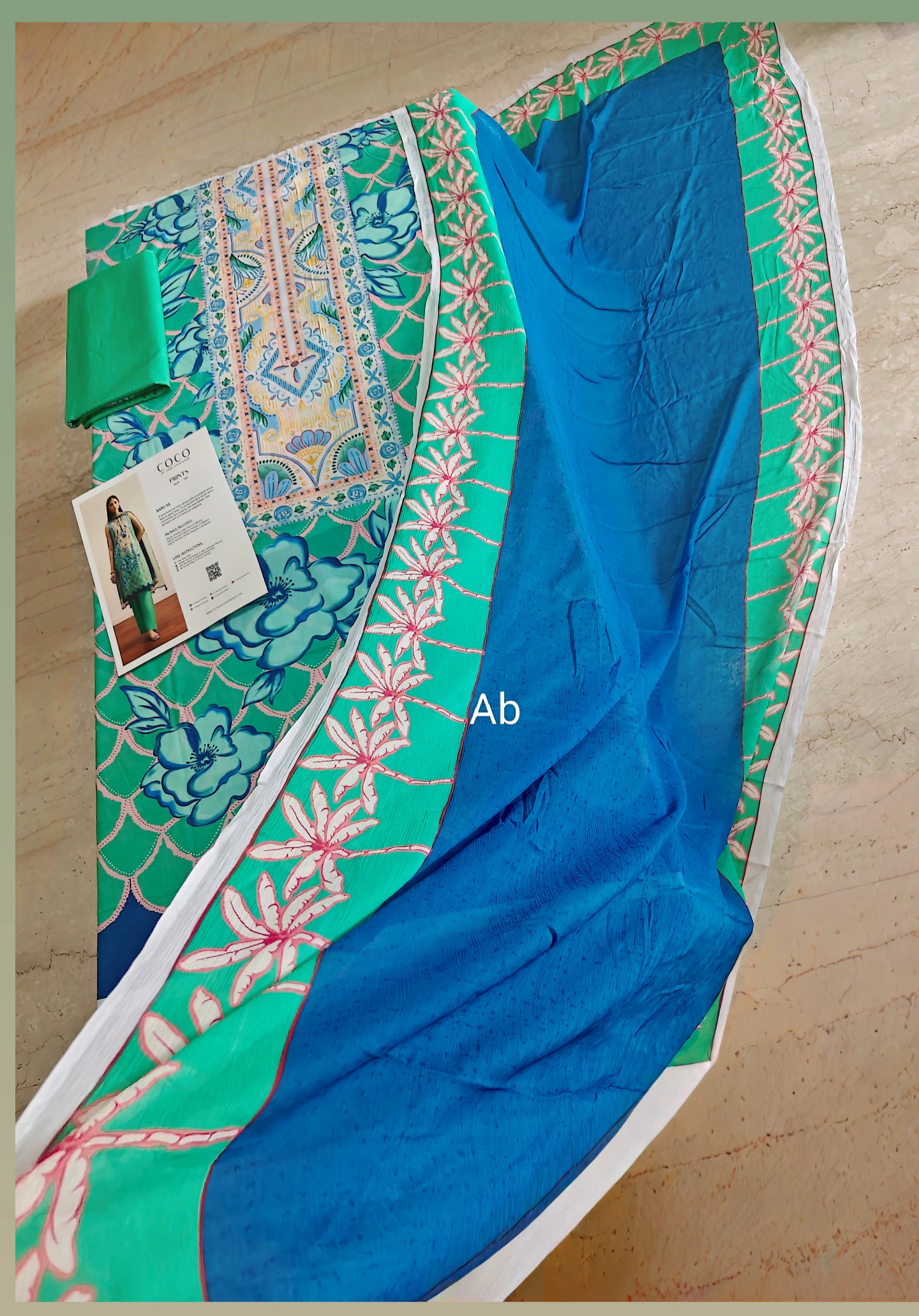Open Pic/Zara Shahjahan Coco Prints 26 Drop 2/Nami/5A/Chiffon Dupatta