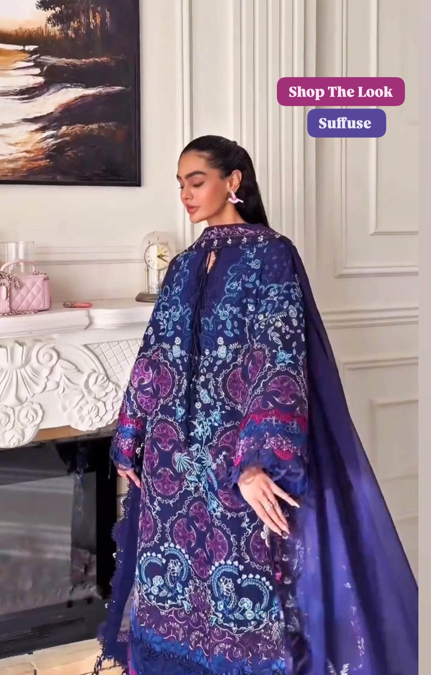 Spotted in Suffuse Luxury Lawn 26/Elora/Blue