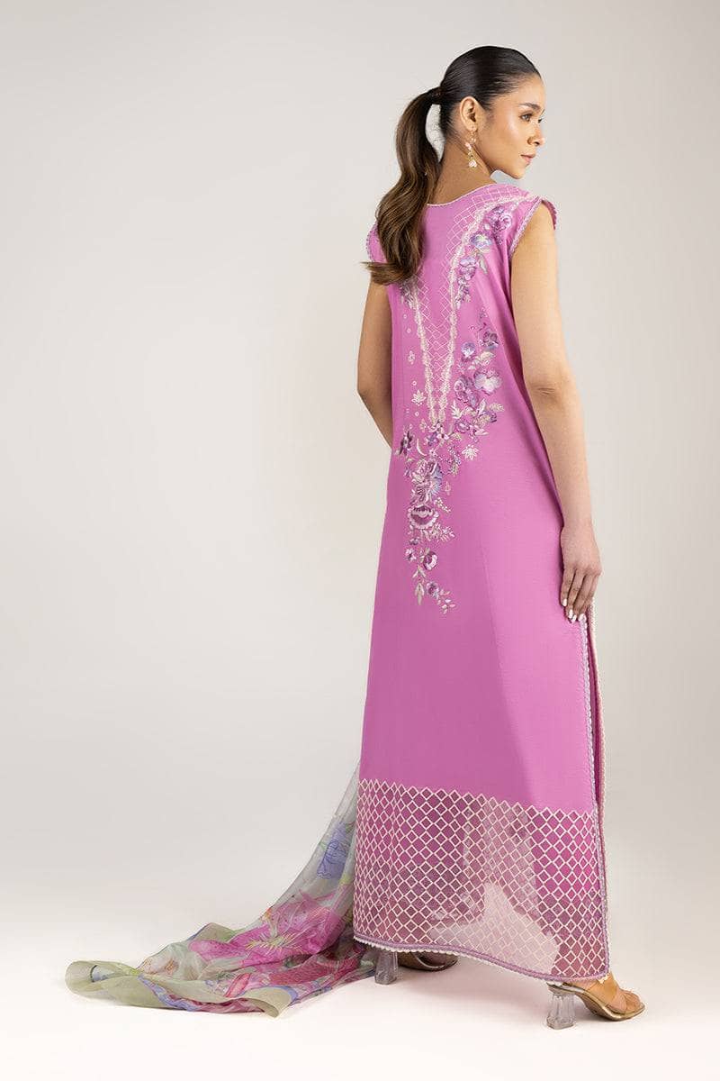 Restocked/Mushq Manaram Lawn 25/Timeless Wave/Dark Pink