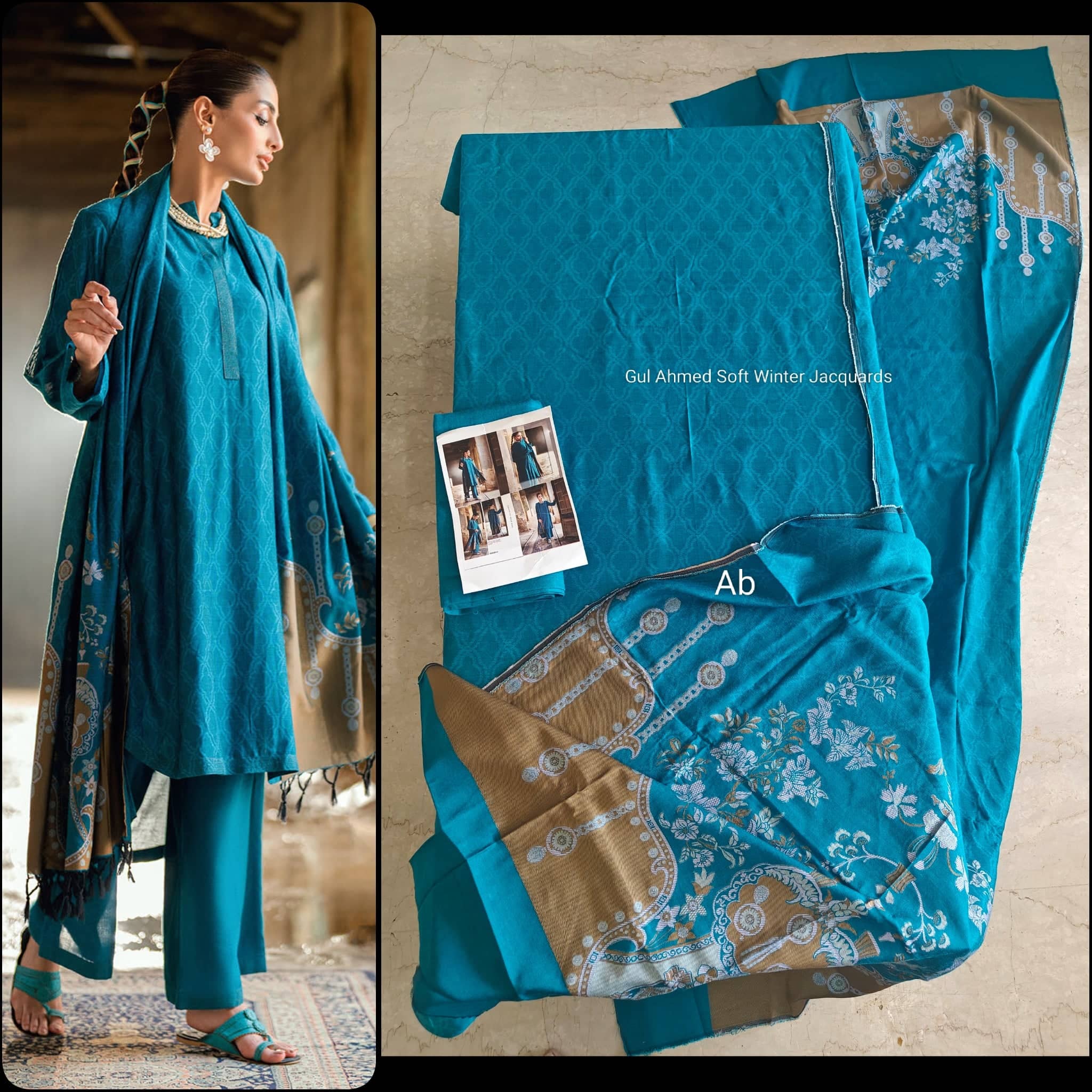 Open Pic/Gul Ahmed Luxe Winter/MJ 52041/Jacquard Shawl