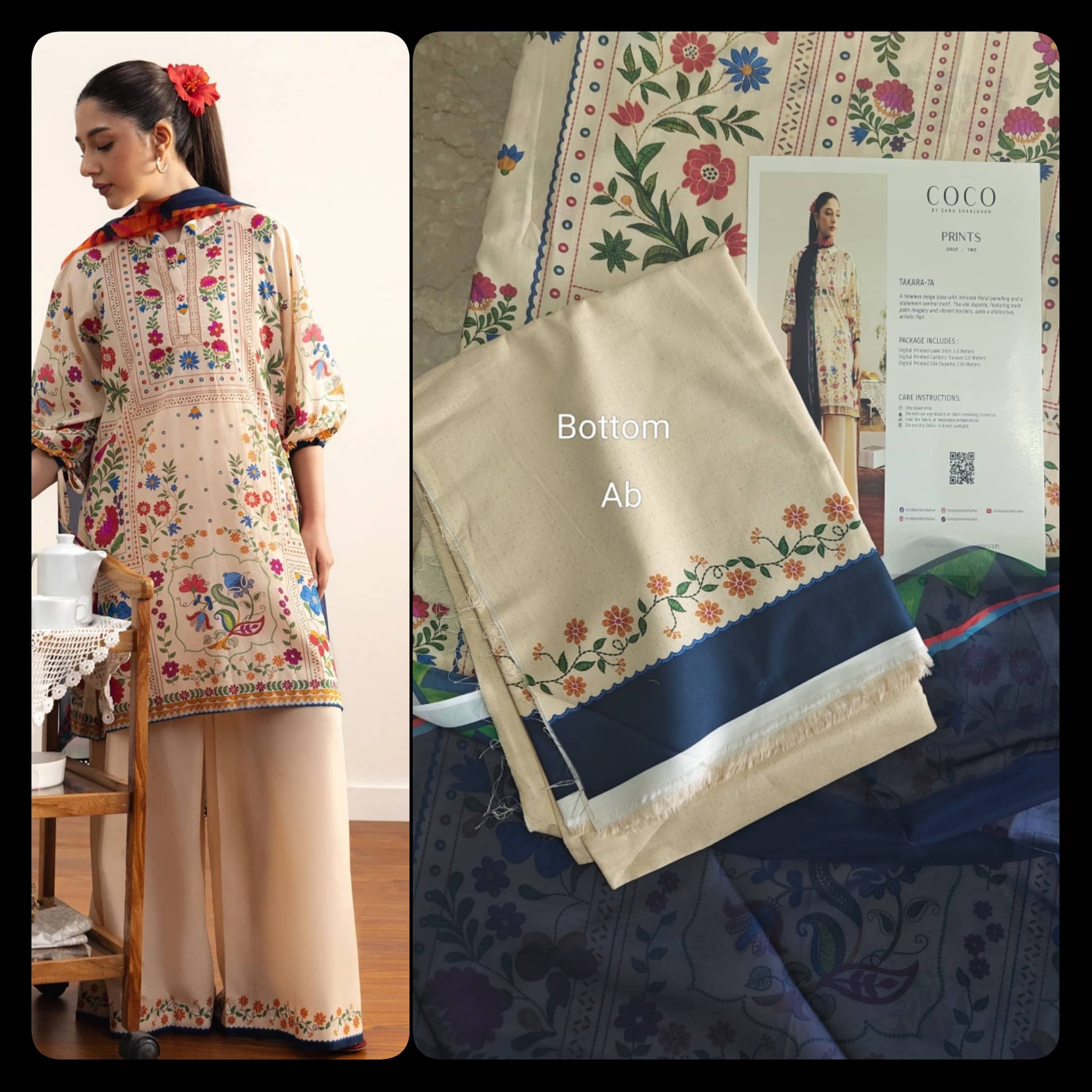 Open Pic/Zara Shahjahan Coco Prints 26 Drop 2/Takara 7A/Silk Dupatta