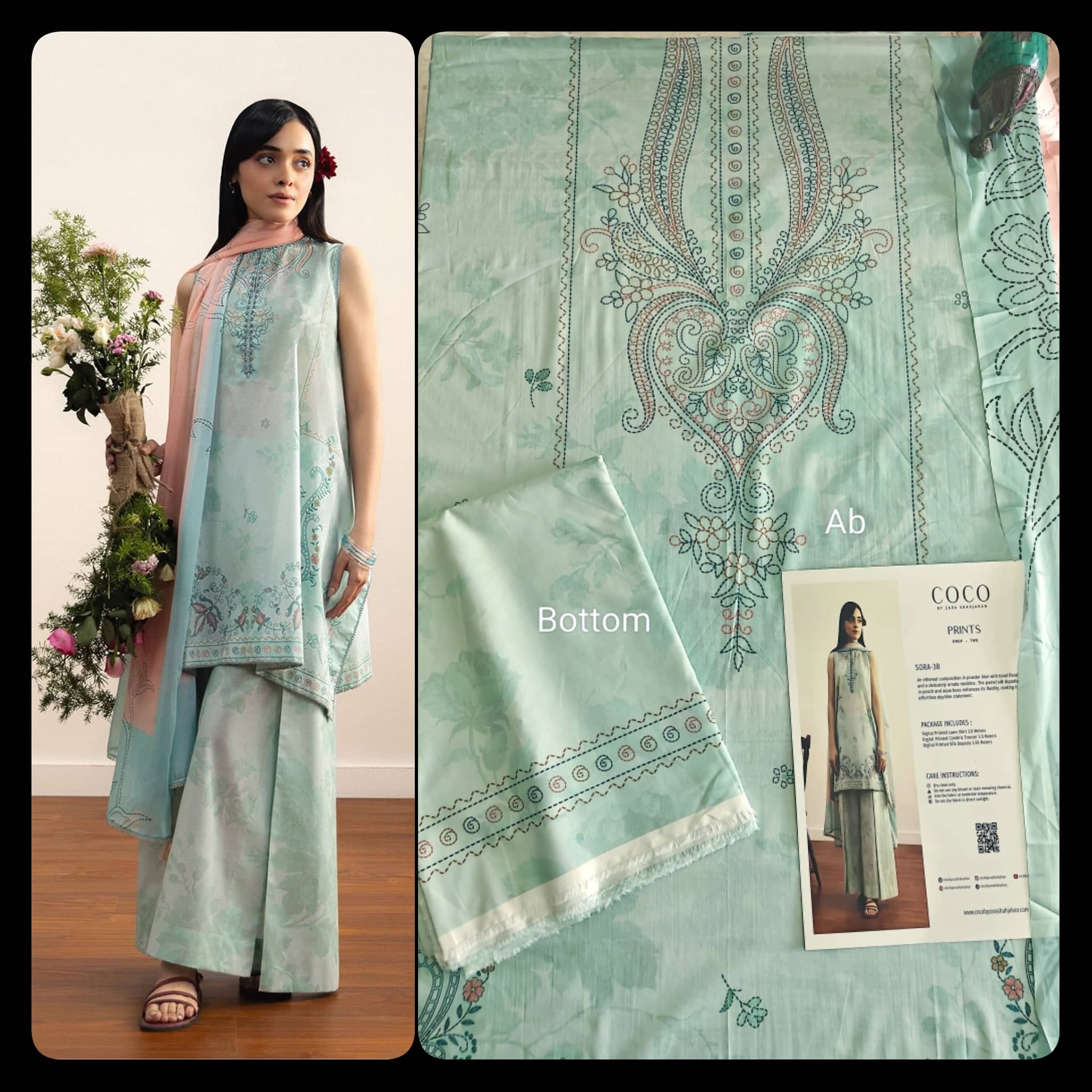 Open Pic/Zara Shahjahan Coco Prints 26 Drop 2/Sora/3B/Silk Dupatta