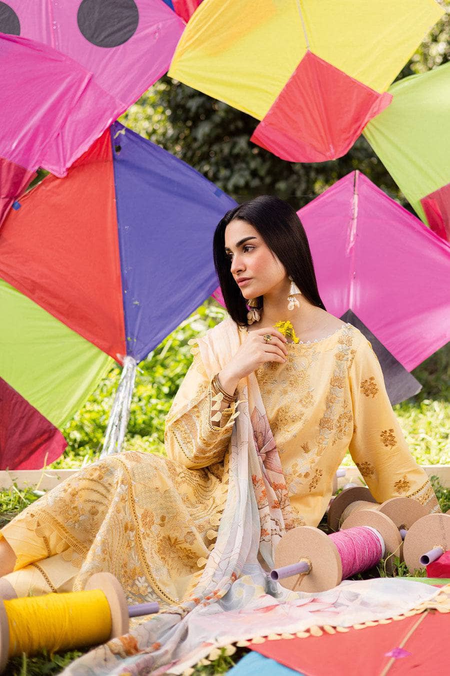 Ramsha Riwayat Lawn 25/Silk Dupatta