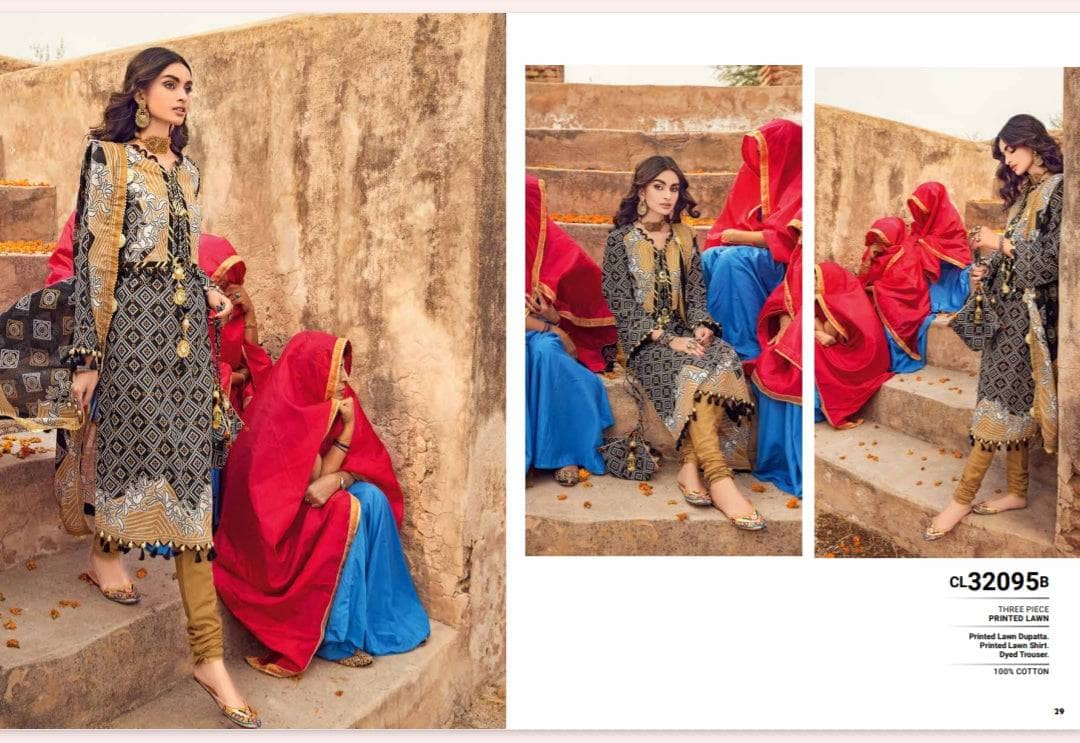 Gul Ahmed Chunari Lawn 23/CL 32995B