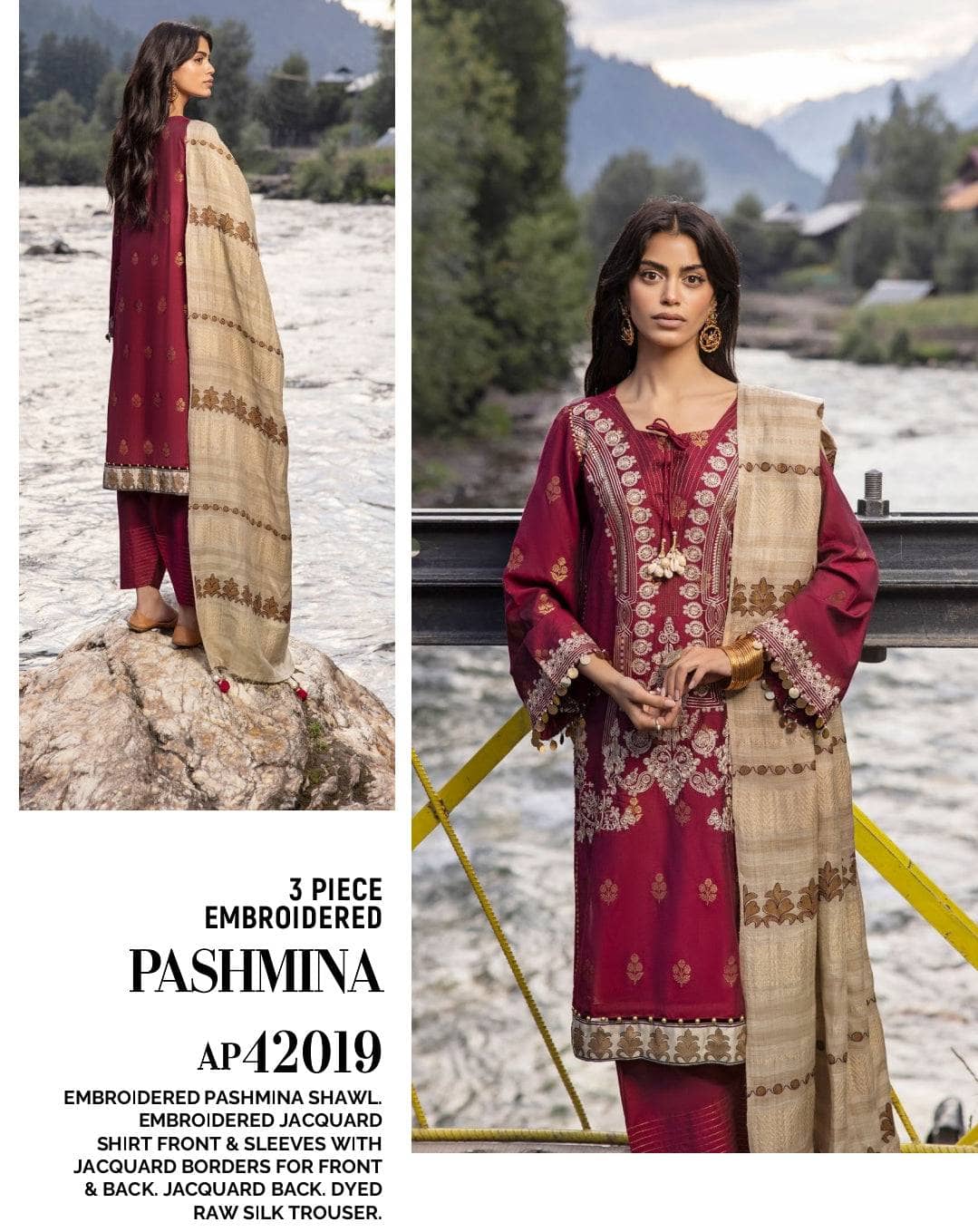 Gul Ahmed Winter 24 Vol 2/Pashmina Jacquard/AP42019