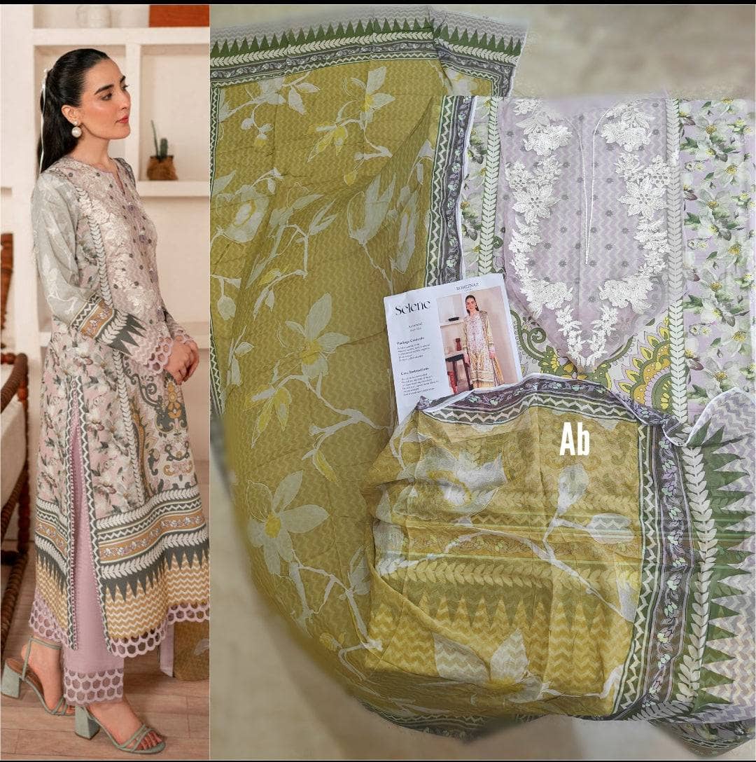 Roheenaz Selene Cambric Chiffon Dupatta