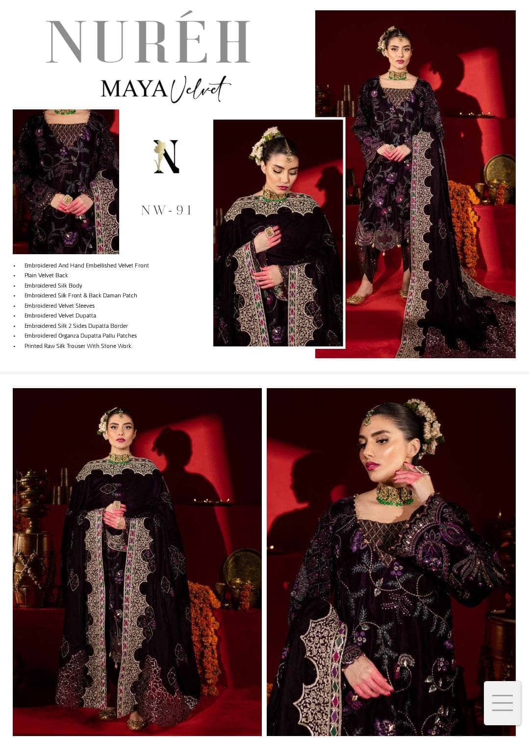 Restocked/Nureh Velvet Luxury Formals 24/NW 91