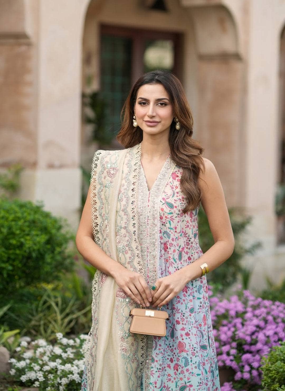 Spotted in Faiza Saqlain Lawn 25/Danica/Ombre Ice Blue