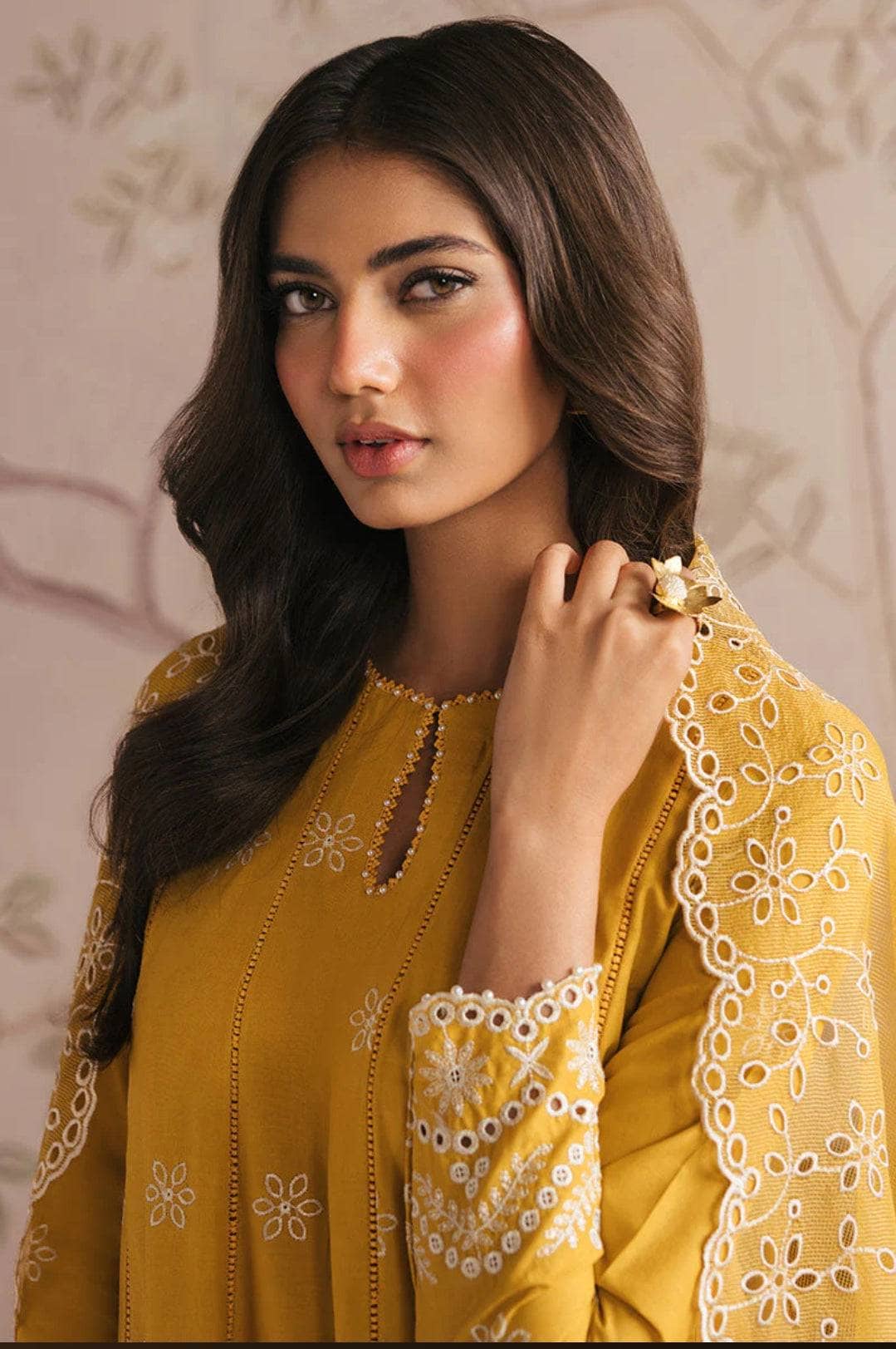 Cross Stitch Chikankari Lawn 25/Coral