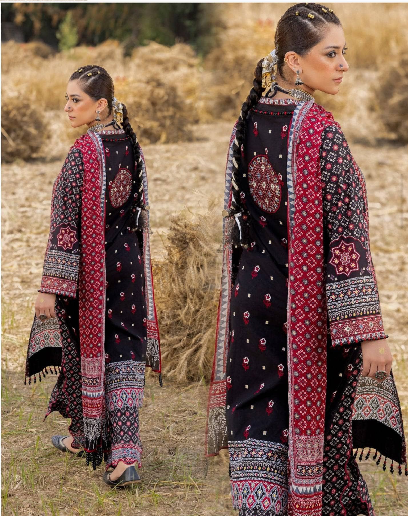 Restocked/Gul Ahmed Ajrak Collection 25/CL52636