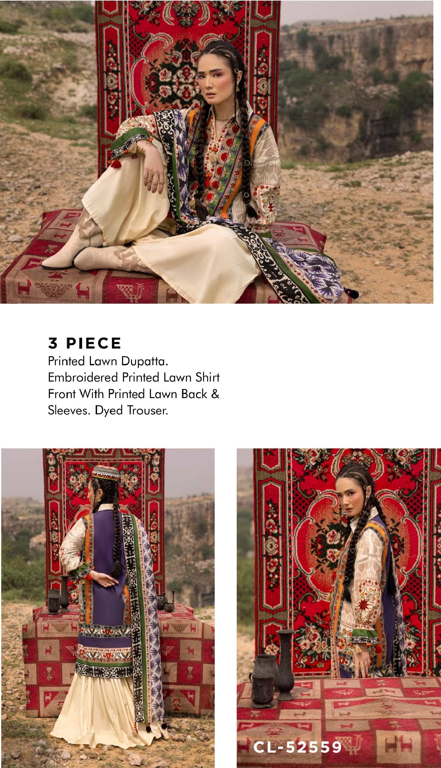 Restocked/Gul Ahmed Bukhara Bliss/CL52559