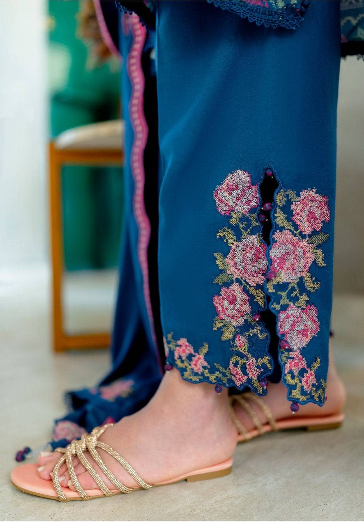 Restocked/Cross Stitch Cotton Satin 25/Ink Bloom