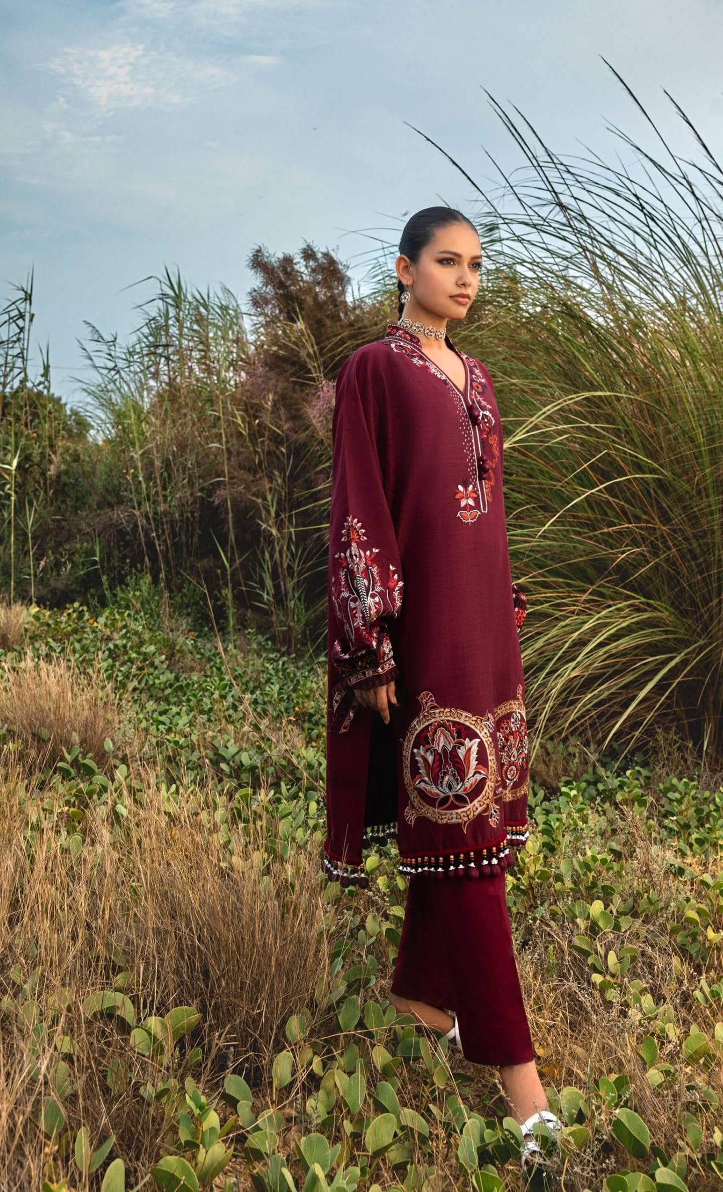 Gul Ahmed Winter Essentials/Casuals/TK 52002/Embroidered Khaddar